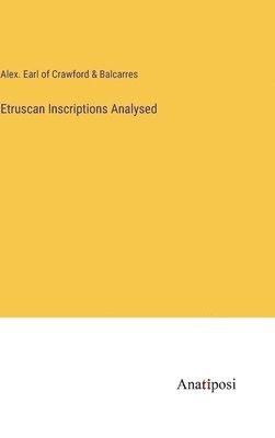 bokomslag Etruscan Inscriptions Analysed