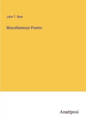 bokomslag Miscellaneous Poems