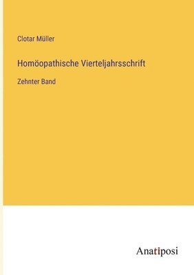 bokomslag Homoeopathische Vierteljahrsschrift