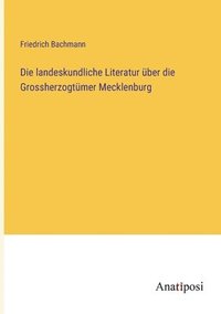 bokomslag landeskundliche Literatur über die Grossherzogtümer Mecklenburg