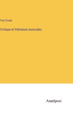 Critique et littrature musicales 1