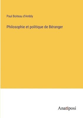 bokomslag Philosophie et politique de Branger