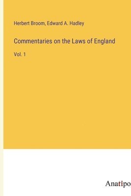 bokomslag Commentaries on the Laws of England