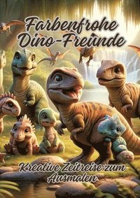 bokomslag Farbenfrohe Dino-Freunde: Kreative Zeitreise zum Ausmalen