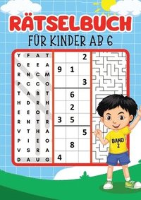 bokomslag Rätselbuch für Kinder - Band 2: Rätselblock Kinder drei Rätseln (Sudoku 4x4, Labyrinth und Wortsuchrätsel) für jeden Tag mit 90 Rätseln inkl. Lösungen