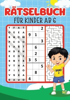 bokomslag Rätselbuch für Kinder - Band 2: Rätselblock Kinder drei Rätseln (Sudoku 4x4, Labyrinth und Wortsuchrätsel) für jeden Tag mit 90 Rätseln inkl. Lösungen