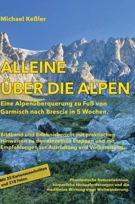 Michael Keßler - Alleine über die Alpen: Eine Alpenüberquerung zu Fuß. Von Garmisch nach Brescia in 5 Wochen., Inbunden