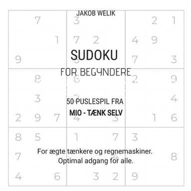 bokomslag Sudoku for begyndere - 50 puslespil fra Mio - tænk selv