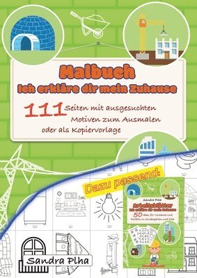 bokomslag KitaFix Malbuch Ich erkläre dir mein Zuhause: 111 Seiten mit ausgesuchten Motiven zum Ausmalen oder als Kopiervorlage