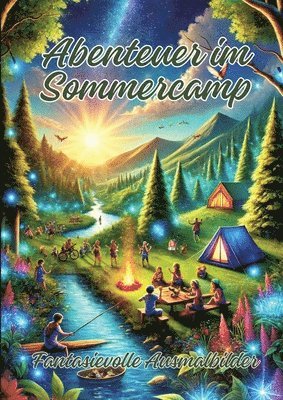 bokomslag Abenteuer im Sommercamp: Fantasievolle Ausmalbilder