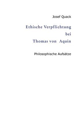 bokomslag Ethische Verpflichtung bei Thomas von Aquin