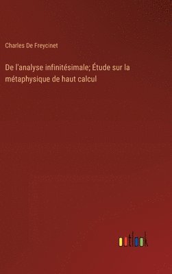 De l'analyse infinitésimale; Étude sur la métaphysique de haut calcul
