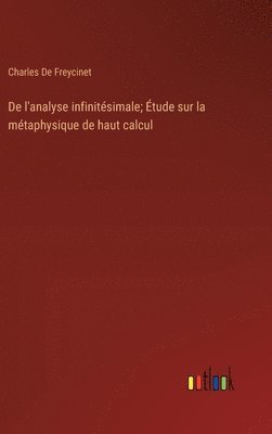 De l'analyse infinitsimale; tude sur la mtaphysique de haut calcul 1