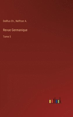 bokomslag Revue Germanique