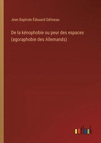 bokomslag De la knophobie ou peur des espaces (agoraphobie des Allemands)