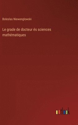 bokomslag grade de docteur és sciences mathématiques