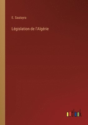 bokomslag Lgislation de l'Algrie