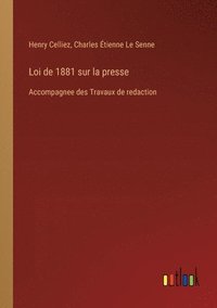 bokomslag Loi de 1881 sur la presse