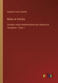 bokomslag Notes et Articles