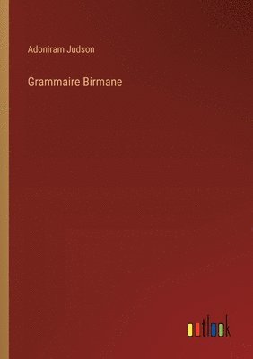 Grammaire Birmane