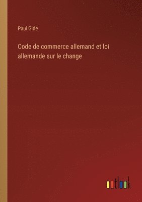 Code de commerce allemand et loi allemande sur le change