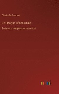 bokomslag De l'analyse infinitsimale