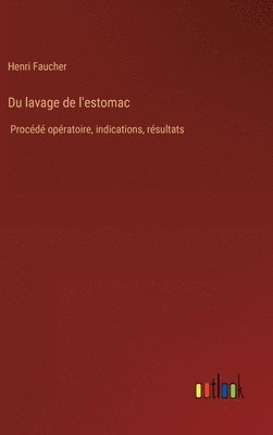 bokomslag Du lavage de l'estomac