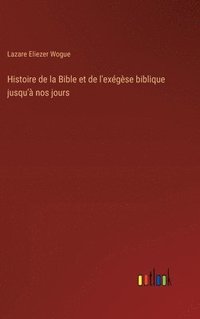 bokomslag Histoire de la Bible et de l'exgse biblique jusqu' nos jours