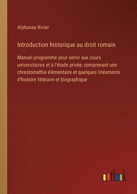 bokomslag Introduction historique au droit romain