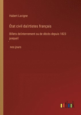 bokomslag État civil da?rtistes français