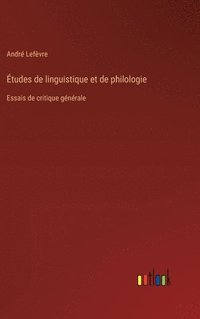 bokomslag tudes de linguistique et de philologie