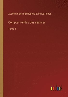 bokomslag Comptes rendus des sances