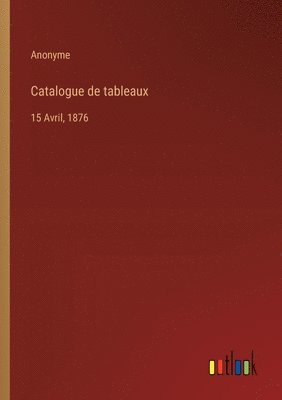 Catalogue de tableaux 1