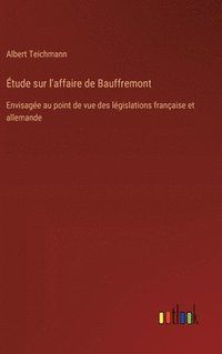 bokomslag tude sur l'affaire de Bauffremont