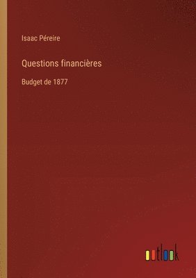 bokomslag Questions financires