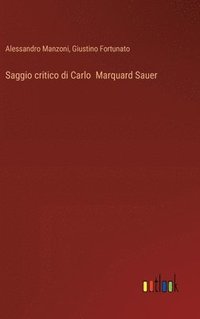bokomslag Saggio critico di Carlo Marquard Sauer