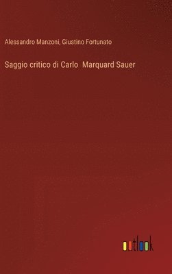 Saggio critico di Carlo Marquard Sauer 1