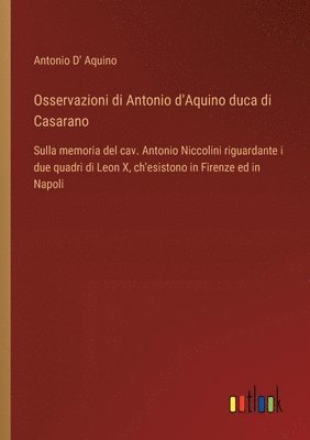 Osservazioni di Antonio d'Aquino duca di Casarano 1