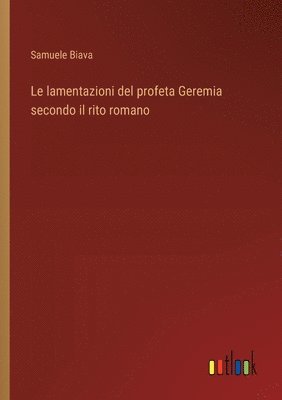 bokomslag lamentazioni del profeta Geremia secondo il rito romano