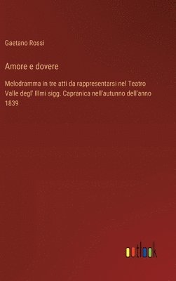 bokomslag Amore e dovere