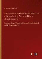 bokomslag Regie patenti e regolamenti civili e canonici delle sorelle della Carit, stabilite in rivarolo canavese