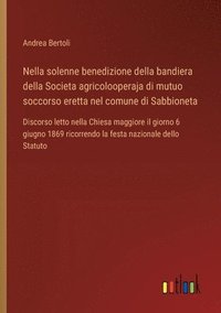 bokomslag Nella solenne benedizione della bandiera della Societa agricolooperaja di mutuo soccorso eretta nel comune di Sabbioneta: Discorso letto nella Chiesa