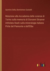 bokomslag Relazione alla Accademia delle scienze di Torino sulla memoria di Giovanni Struever intitolata Studii sulla mineralogia italiana Pirite del Piemonte e dell'Elba