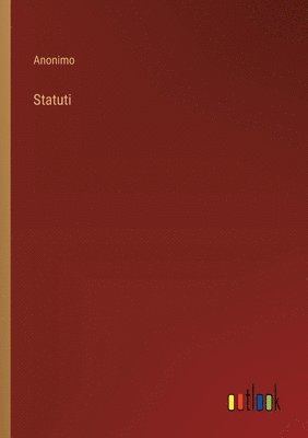 bokomslag Statuti