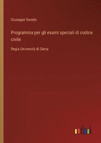 bokomslag Programma per gli esami speciali di codice civile