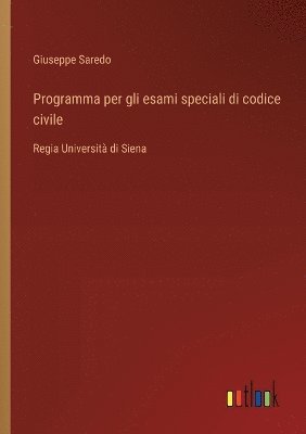 Programma per gli esami speciali di codice civile 1