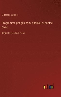 bokomslag Programma per gli esami speciali di codice civile