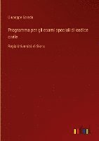 bokomslag Programma per gli esami speciali di codice civile:Regia Università di Siena