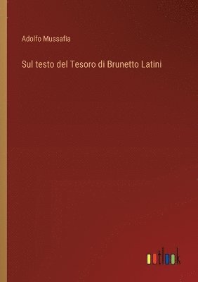 bokomslag Sul testo del Tesoro di Brunetto Latini