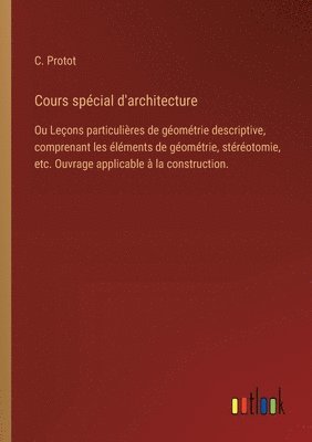 bokomslag Cours spcial d'architecture